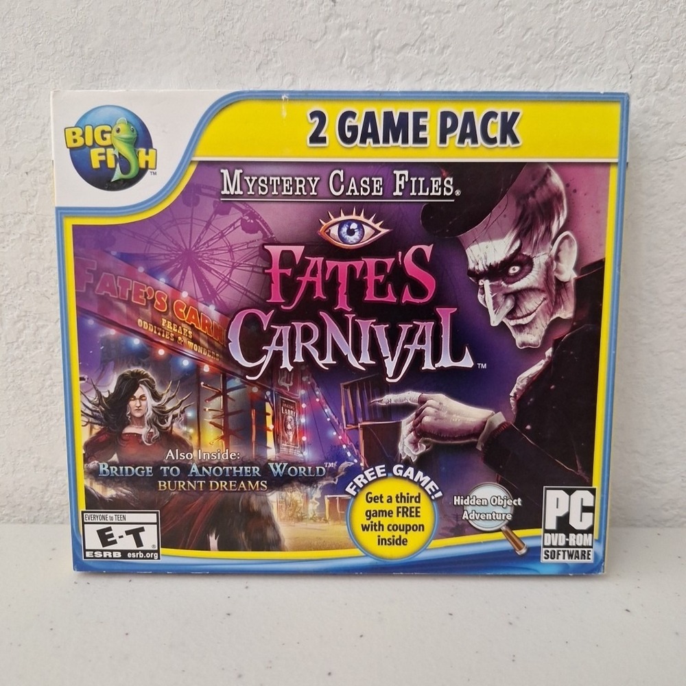 Mystery Case Files: Fate's Carnival PC DVD-ROM Hidden Object Game Big Fish Games